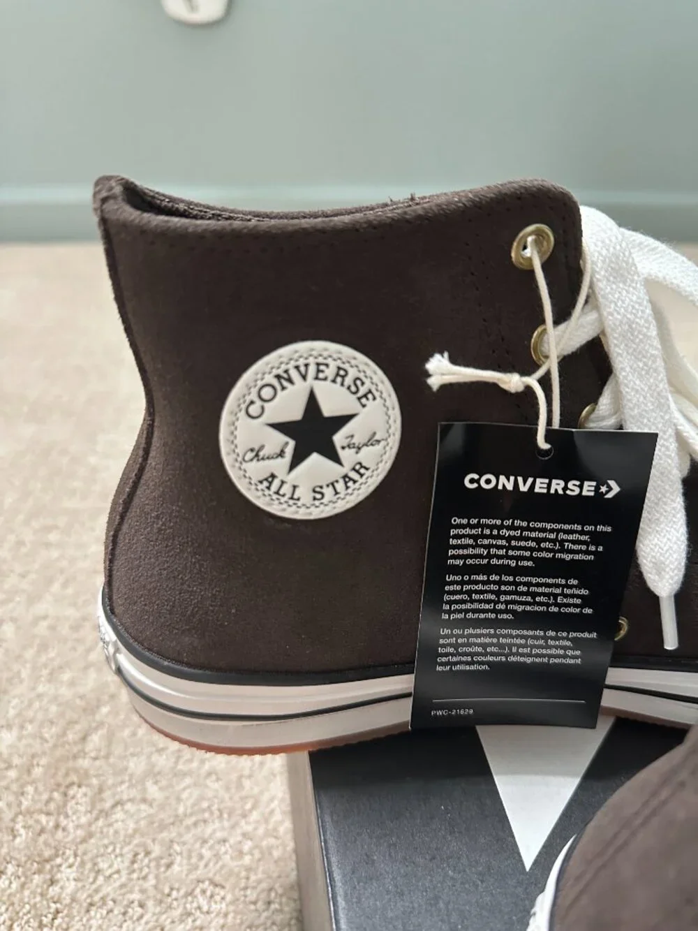 Converse Chuck Taylor All Star High Top Brown Suede Kids Size 7 Fits Women's 8.5